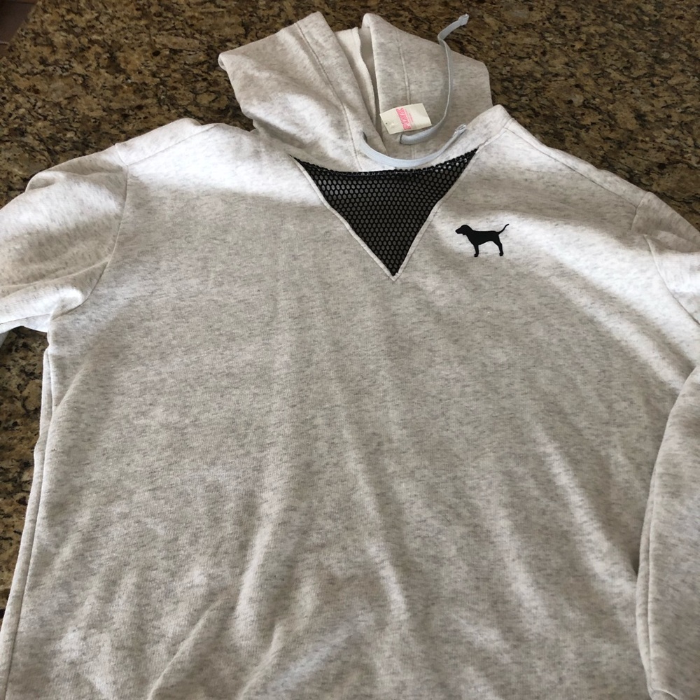 Victoria Secret Pink Hoodie, light grey, new